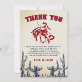 ロデオウエスタンカウボーイ誕生日 サンキューカード (正面)