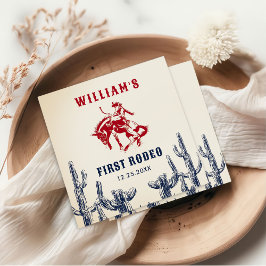 ロデオウエスタンカウボーイ1st誕生日パーティー スタンダードカクテルナプキン