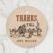 ロデオウエスタンカウボーイ1st誕生日パーティー フェイバータグ (裏面)