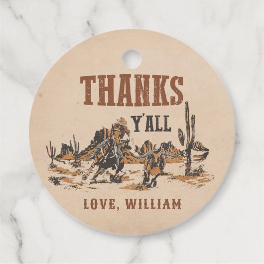 ロデオウエスタンカウボーイ1st誕生日パーティー フェイバータグ (裏面)