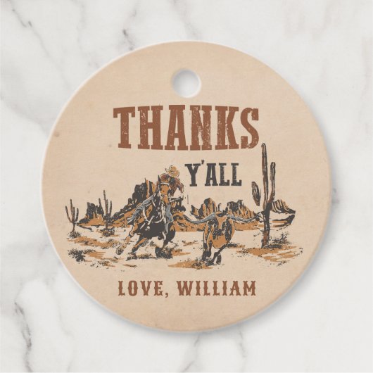 ロデオウエスタンカウボーイ1st誕生日パーティー フェイバータグ (正面)