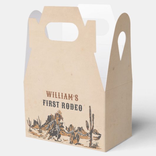 ロデオウエスタンカウボーイ1st誕生日パーティー フェイバーボックス (オープン)