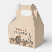 ロデオウエスタンカウボーイ1st誕生日パーティー フェイバーボックス (正面サイド)