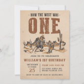 ロデオウエスタンカウボーイ1st誕生日パーティー 招待状 (正面)