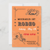 ロデオウエスタンライディングカウボーイカントリー誕生日 招待状 (正面)