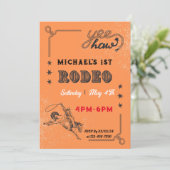 ロデオウエスタンライディングカウボーイカントリー誕生日 招待状 (スタンド正面)