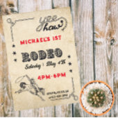 ロデオウエスタンライディングカウボーイロデオ誕生日 招待状