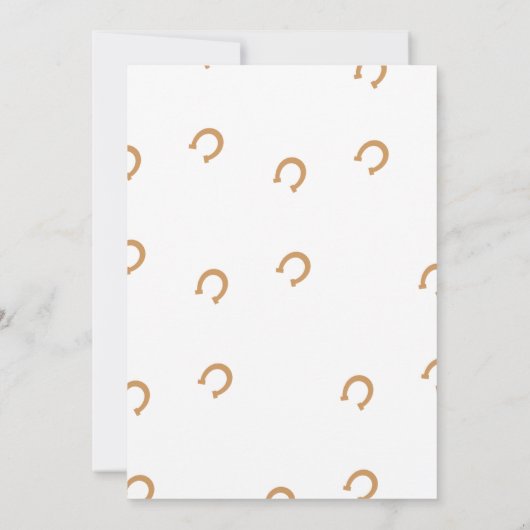 ロデオウエスタンライディングカウボーイロデオ誕生日 招待状 (裏面)