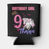 ロデオウマズポニーフラワーズバースデーパーティーガール 缶クーラー (正面)