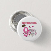 ロデオウマズポニーフラワーズバースデーパーティーガール 缶バッジ (正面&裏面)