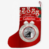 ロデオオーナメントオンレッドカスタムストッキング スモールクリスマスストッキング (裏面)