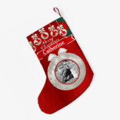 ロデオオーナメントオンレッドカスタムストッキング スモールクリスマスストッキング (裏面 (吊り時))