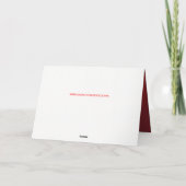 ロデオオーナメントオンレッドホリデーグリーティングカード シーズンカード (裏面)