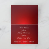 ロデオオーナメントオンレッドホリデーグリーティングカード シーズンカード (内部)