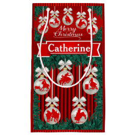 ロデオオーナメントオンレッドホリデー抱き枕 スモールペーパーバッグ