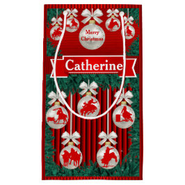 ロデオオーナメントオンレッドホリデー抱き枕 スモールペーパーバッグ