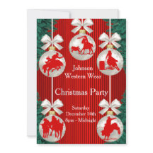 ロデオオーナメント縁どリースレッド招待状