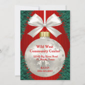 ロデオオーナメント縁どリースレッド招待状 招待状 (裏面)