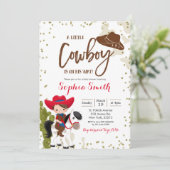 ロデオカウボーイのベビーシャワー招待状 招待状 (スタンド正面)