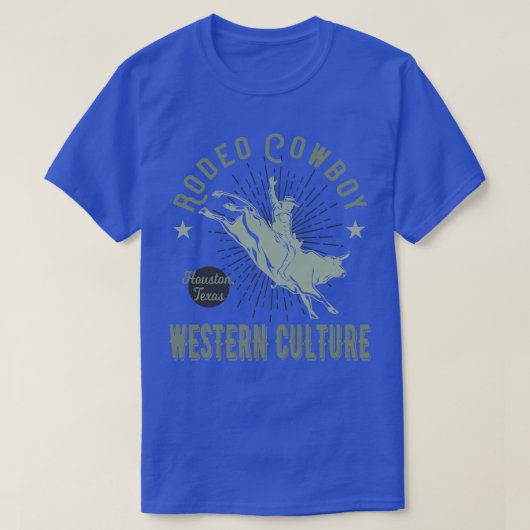 ロデオカウボーイウェスタンスタイル Tシャツ (デザイン正面)