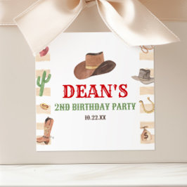 ロデオカウボーイウェスタンワイルドウェスト誕生日パーティー スクエアシール