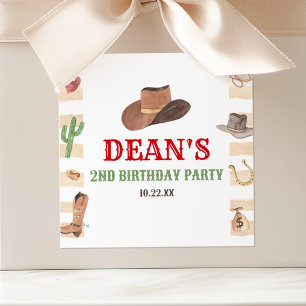 ロデオカウボーイウェスタンワイルドウェスト誕生日パーティー スクエアシール