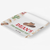 ロデオカウボーイウェスタンワイルドウェスト誕生日パーティー ペーパープレート (傾斜あり)