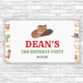 ロデオカウボーイウェスタンワイルドウェスト誕生日パーティー 横断幕