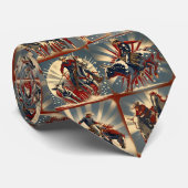 ロデオカウボーイズローピングブルとブロンク乗馬ステアW ネクタイ (ロール)