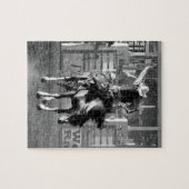 ロデオカウボーイバッキング馬8秒のスコア ジグソーパズル (横)