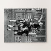 ロデオカウボーイバッキング馬8秒のスコア ジグソーパズル (横)