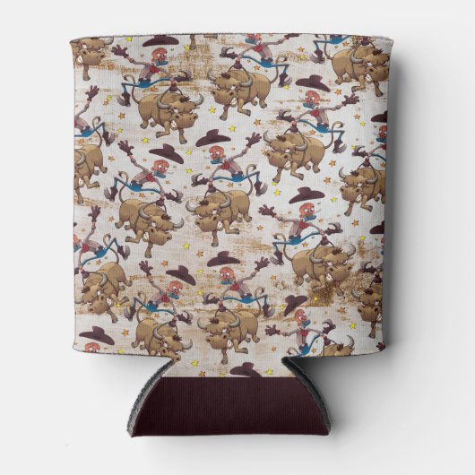 ロデオカウボーイブルライディングカントリーウェスタン 缶クーラー (正面)