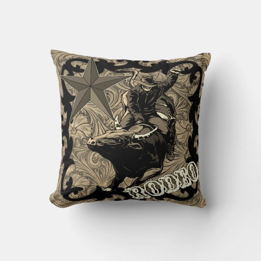 ロデオカウボーイブルライディング装飾用クッション クッション (正面)