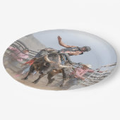 ロデオカウボーイプリント紙プレート ペーパープレート (アングル)