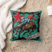 ロデオカウボーイベアバックブロンクライダー装飾用クッション クッション (ブランケット)