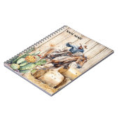 ロデオカウボーイ南部の水色の干し草サボテン ノートブック (左側)