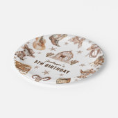 ロデオカウボーイ子供の誕生日 ペーパープレート (アングル)