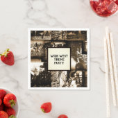 ロデオカウボーイ素朴カントリーウェスタンのテーマパーティー スタンダードカクテルナプキン (インサイチュ)