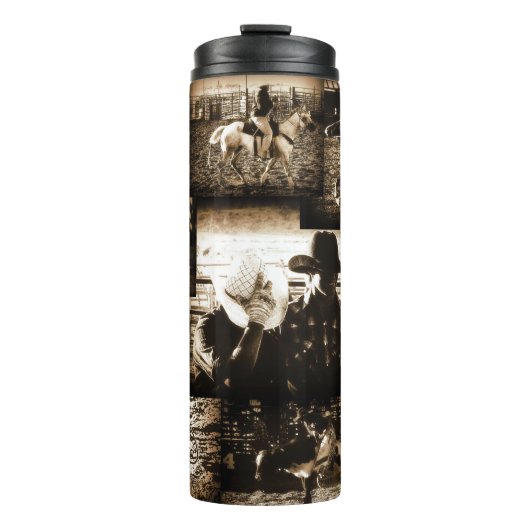 ロデオカウボーイ素朴カントリーウェスタンテーマ タンブラー (正面)