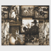 ロデオカウボーイ素朴カントリーウェスタン ラッピングペーパー (フラット)