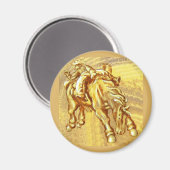 ロデオカウボーイ詳細マイドリーム絵画ズマグネット マグネット (正面/裏面)