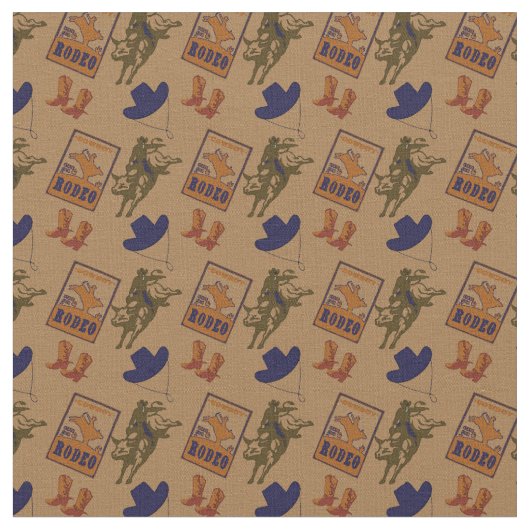 ロデオカウボーイ郡西部 ファブリック (クローズアップ)