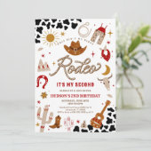 ロデオカウボーイ2歳誕生日招待状 招待状 (スタンド正面)