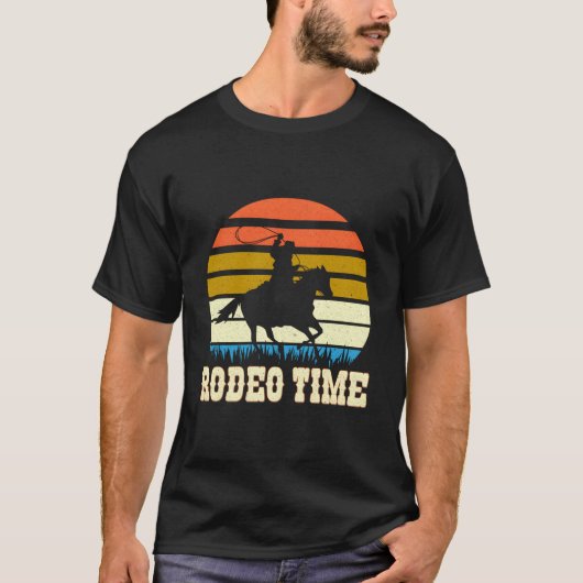 ロデオカウラッソブーツ乗馬牧場ロデオタイム Tシャツ (正面)