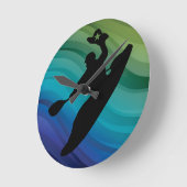ロデオカヤック ラウンド壁時計 (傾斜)