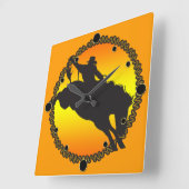 ロデオサンセットウォールクロック スクエア壁時計 (傾斜)