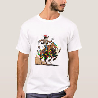 ロデオサンタ 楽しいクリスマス カウボーイ ホリデー 冗談 Tシャツ
