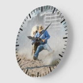 ロデオステアレスリングコンペティションウェスタン ラージ壁時計 (傾斜)