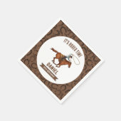 ロデオタイムカウボーイ誕生日 スタンダードカクテルナプキン (角)