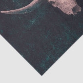 ロデオダークティール（緑がかった色）グリーン素朴ウエスタンブルスカル 薄葉紙 (詳細)